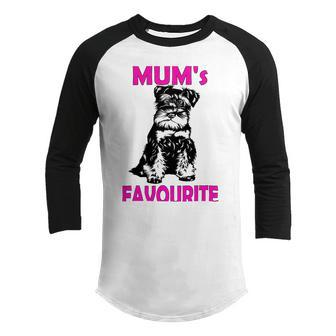 Miniature Schnauzer At Home Mums Favourite Multi Tasking Dog Youth Raglan Shirt | Favorety