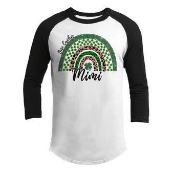 One Lucky Mimi Irish Rainbow Leopard St Patricks Day Youth Raglan Shirt | Favorety