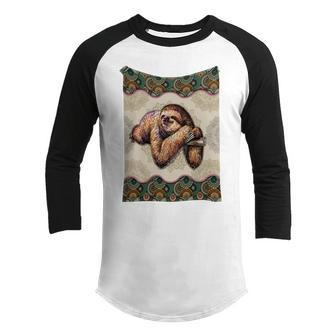 Sloth - Vintage Mandala Youth Raglan Shirt - Monsterry CA