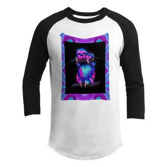 Sloth Watercolor Youth Raglan Shirt - Monsterry CA