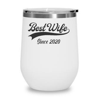 2Nd Wedding Aniversary Gift For Her - Best Wife Since 2020 Married Couples Wine Tumbler | Mazezy