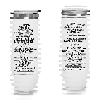 60Th Birthday Gift Legends Born In December 1962 60 Yrs Old Wine Tumbler | Mazezy