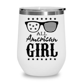 All American Girl 4Th Of July Family Matching Sunglasses Wine Tumbler | Favorety CA