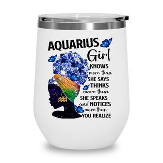 Aquarius Queen Sweet As Candy Birthday Gift For Black Women Wine Tumbler | Mazezy