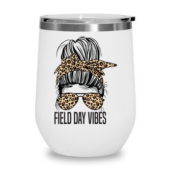 Happy Field Day Field Day Tee Kids Graduation School Fun Day V12 Wine Tumbler | Favorety UK