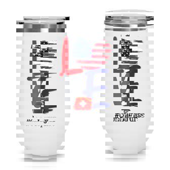 Oncology Nurse Rn 4Th Of July Independence Day American Flag Wine Tumbler - Seseable