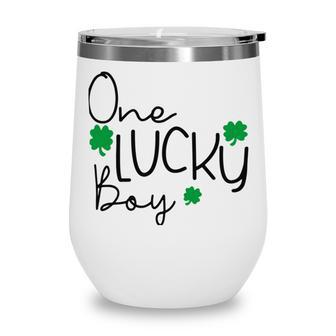 One Lucky Boy Funny St Patrick Day Wine Tumbler | Favorety UK