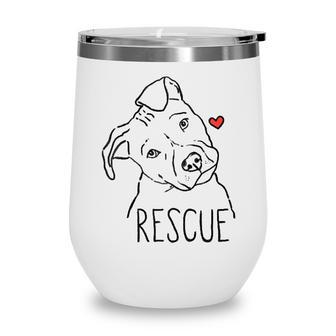 Rescue Dog Pitbull Rescue Mom Adopt Dont Shop Pittie Raglan Baseball Tee Wine Tumbler | Mazezy