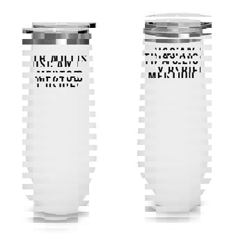 Womens This Actually Is My First Rodeo Wine Tumbler | Mazezy