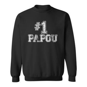 1 Papou Number One Sports Fathers Day Gift Sweatshirt