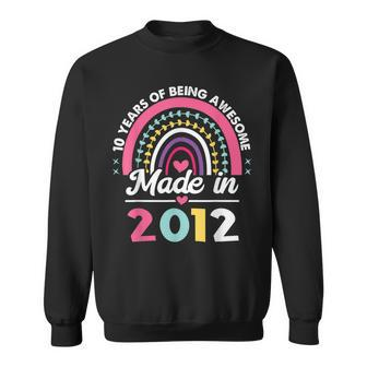 10 Years Old Gifts 10Th Birthday Born In 2012 Women Girls Sweatshirt - Seseable