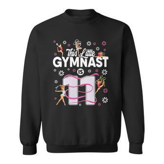 11 Years Old Gymnast 11Th Birthday Girl Tumbling Gymnastics Sweatshirt | Mazezy