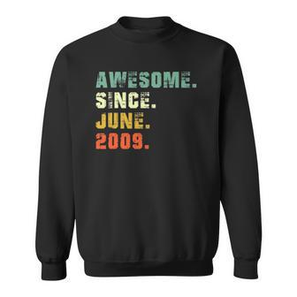 13 Years Old 13Th Birthday Gifts Awesome Since June 2009 Birthday Party Sweatshirt | Mazezy