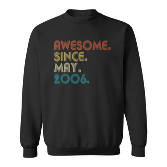16 Years Old Awesome Since May 2006 16Th Birthday Gift Sweatshirt | Mazezy