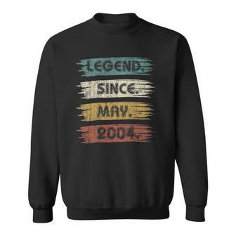 18 Years Old Gifts Legend Since May 2004 18Th Birthday Sweatshirt | Mazezy