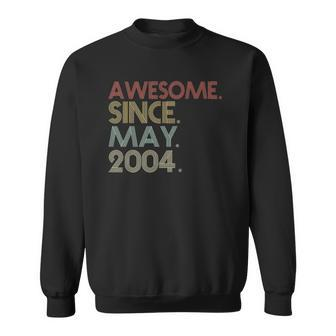 18Th Birthday - 18 Years Old Awesome Since May 2004 Birthday Party Sweatshirt | Mazezy