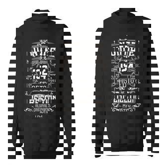 1924 Birthday Gift 1924 Aged To Perfection All Original Parts Sweatshirt - Seseable