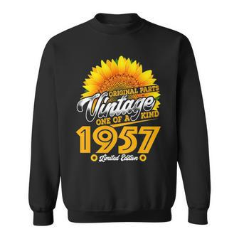 1957 Birthday Woman Gift 1957 One Of A Kind Limited Edition Sweatshirt - Seseable
