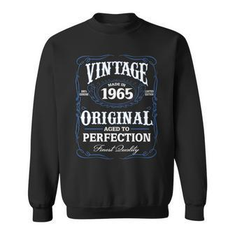 1965 Birthday 1965 Vintage Aged To Perfection Sweatshirt - Seseable