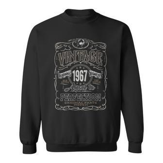 1967 Birthday Vintage 1967 Aged To Perfection Sweatshirt - Seseable