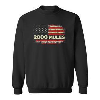 2000 Mules Pro Trump 2024 American Flag Sweatshirt | Mazezy DE