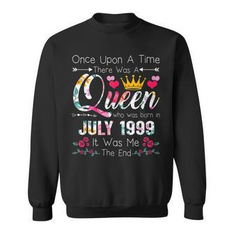 23 Years Birthday Girls 23Rd Birthday Queen July 1999 Sweatshirt - Seseable
