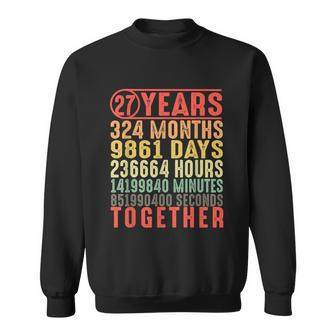 27 Year Wedding Anniversary Gifts For Her Him Couple Sweatshirt - Monsterry UK