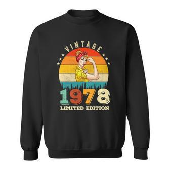 44Th Birthday 1978 Limited Edition Vintage 44 Years Old Women Sweatshirt | Mazezy