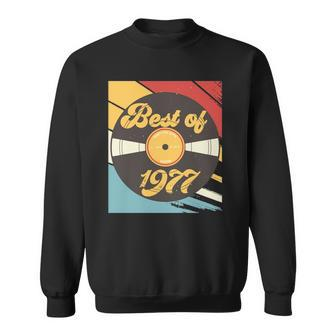 45Th Birthday Gift Vinyl Record Vintage 1977 Sweatshirt | Mazezy