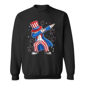 4Th Of July Dabbing Uncle Sam Costume Patriotic Gift Sweatshirt | Mazezy