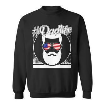 4Th Of July Dad Life Sunglasses American Father Independence Sweatshirt - Seseable