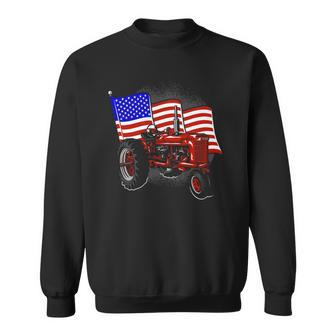 4Th Of July Gift Patriotic Farmer Us Flag Tractor Farmer Sweatshirt - Thegiftio UK