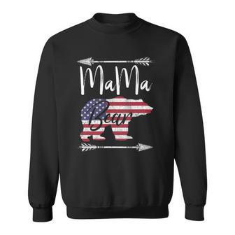 4Th Of July Mothers Day Mama Bear American Flag Sweatshirt | Mazezy