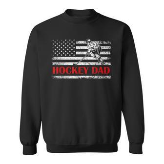 4Th Of July Us Flag Hockey Dad Gift For Fathers Day Sweatshirt - Seseable