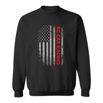 4Th Of July Vintage American Flag Rc Car Racing Sweatshirt - Thegiftio UK