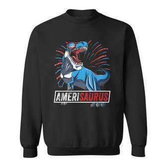 4Th Of Julyrex Boys Kids Men Amerisaurus Dinosaur Sweatshirt | Mazezy