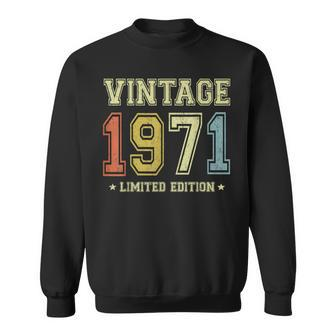 50 Year Old Gift Vintage 1971 Limited Edition 50Th Birthday Sweatshirt - Seseable