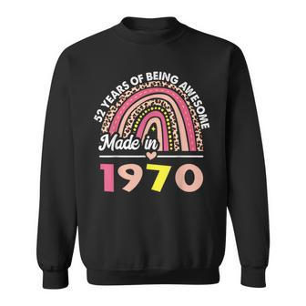 52 Years Old Gifts 52Nd Birthday Born In 1970 Women Girls Sweatshirt - Seseable