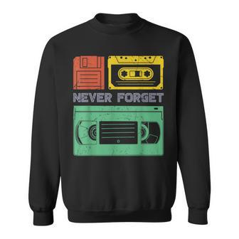 80S 90S Never Forget Retro Vintage Cassette Tape V2 Sweatshirt - Thegiftio UK
