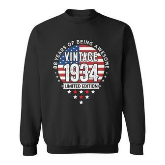 88 Years Old Gifts Vintage 1934 Limited Edition 88Th Birthday Sweatshirt | Mazezy