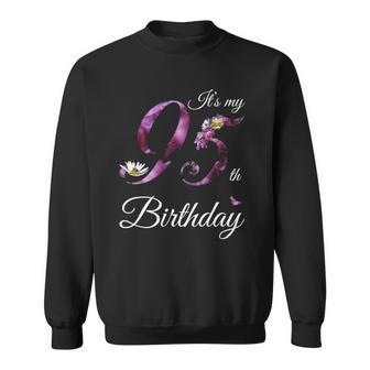 95 Years Old Floral 1927 Its My 95Th Birthday Gift Sweatshirt | Mazezy
