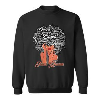 African American Women June Queen Birthday Gemini Cancer Sweatshirt - Seseable