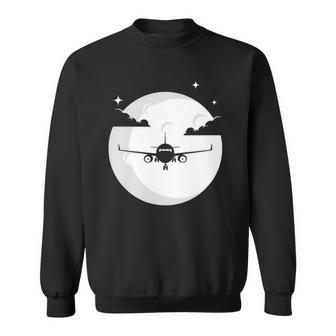 Aircraft Mechanic Moon Mechanic Gift Aircraft Aeronautical Sweatshirt | Mazezy