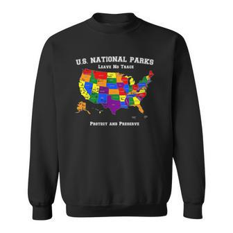 All 63 Us National Parks Design For Campers Hikers Walkers Sweatshirt | Mazezy