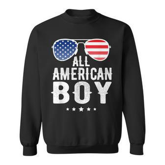 All American Boy 4Th Of July Humor Usa Patriotic Sweatshirt - Seseable