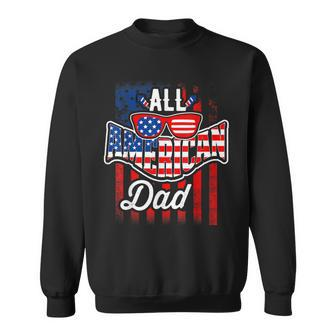 All American Dad 4Th Of July Sunglasses Mens Matching Family Sweatshirt - Seseable