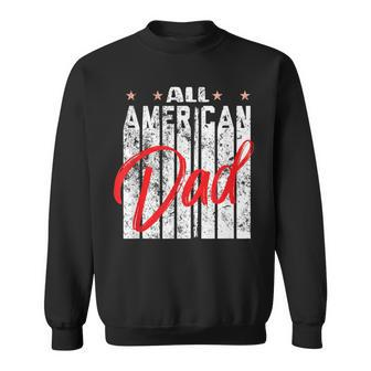 All American Dad Retro 4Th Of July Cool & Funny Melanin Art Sweatshirt - Seseable