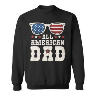 All American Dad Usa Flag Fathers 4Th Of July Day Funny Gift Zip Sweatshirt - Seseable