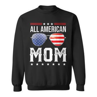 All American Mom 4Th Of July T Mothers Day Women Mom Sweatshirt - Seseable