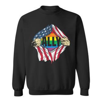 Ally Lgbtq Movement Gay Transgender Pride Parade Sweatshirt - Thegiftio UK